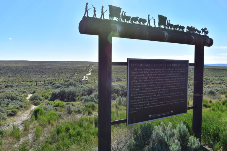 sign marking Oregon Trail