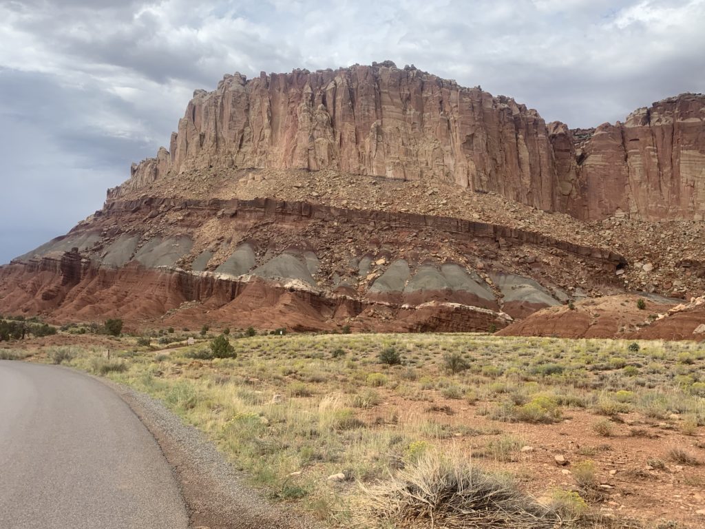 Rock Formation with layers at Capitol Reef