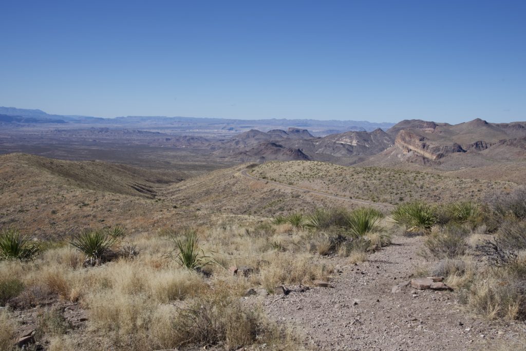 panoramic view of the desert at Big Bend National Park