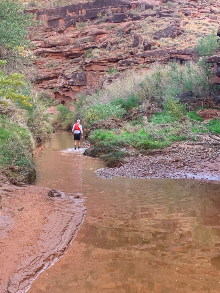 Running through Kane Creek Utah