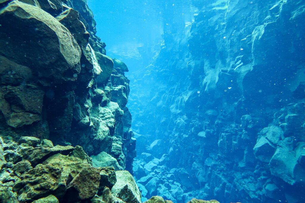 Scuba diving at Silfra fissure