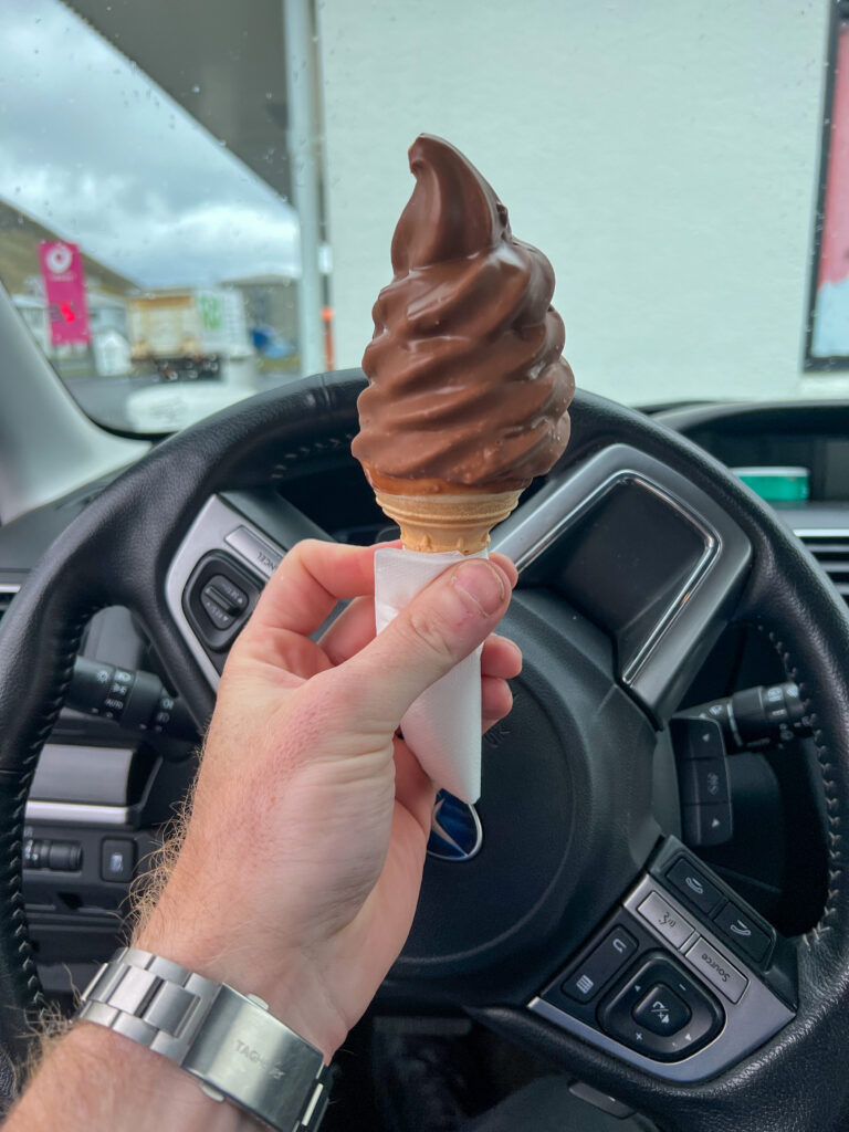 Ice cream cone in Iceland