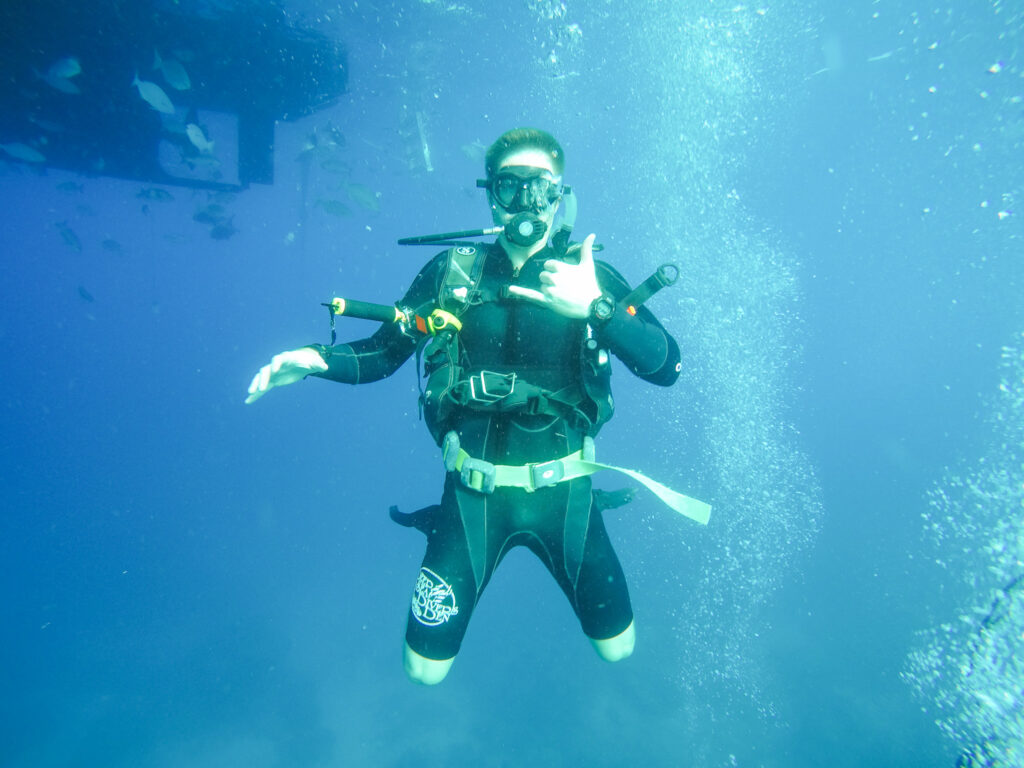 Scuba diver at Great Barrier Reef